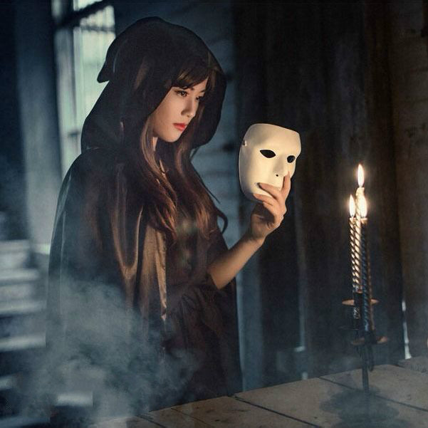 cos万圣节服装成人儿童魔法披风巫师袍死神吸血鬼黑色斗篷披风