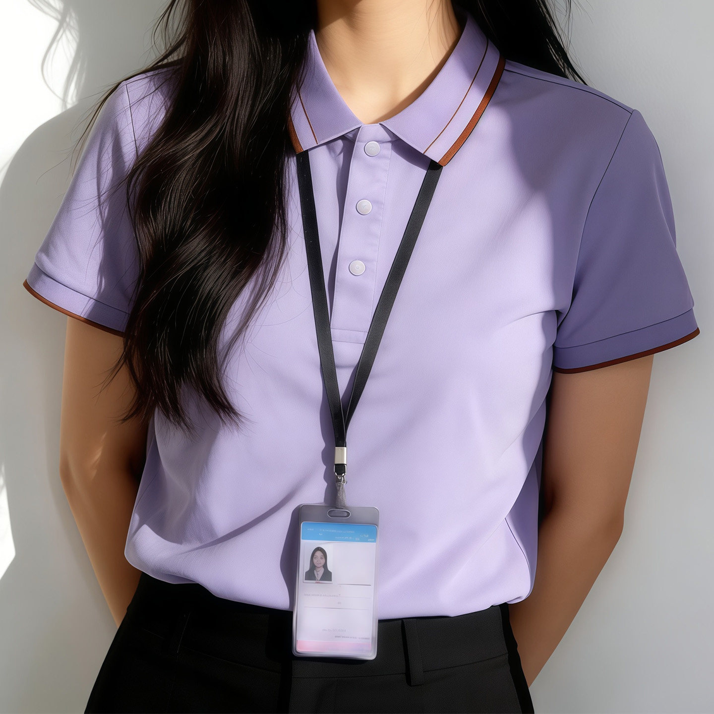 紫色翻领POLO衫女大码运动宽松t恤衫定制聚会广告文化衫印绣LOGO