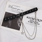 饰配连衣裙子衬衫 西装 牛仔裤 ins朋克风链条腰带女装 时尚 百搭皮带