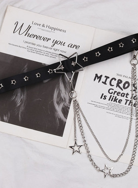 ins朋克风链条腰带女装饰配连衣裙子衬衫西装牛仔裤时尚百搭皮带