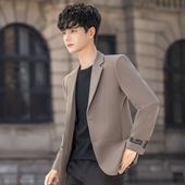 休闲西装 上衣单件薄款 外套高级感韩版 修身 春秋 痞帅小西服套装 男士