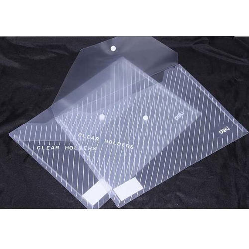 得力塑料按扣试卷袋文具办公用品
