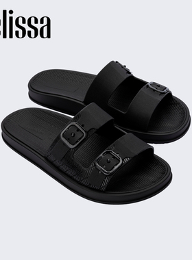 Melissa梅丽莎25新品SUN女双根带休闲果冻配色拖鞋35961