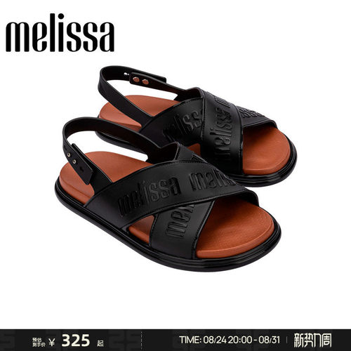 MelissaMELISSA/梅丽莎女时尚露趾果冻配色休闲外穿平底凉鞋35812