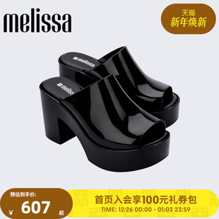 拖鞋 Melissa 优雅外穿高跟鞋 女果冻配色时尚 36026 梅丽莎2025新品