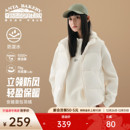 安踏面包羽绒 休闲加厚保暖外套叠穿上衣 防泼水羽绒马甲女士冬季