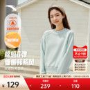 长袖 安踏奶芙卫衣 新款 女冬季 休闲加绒运动上衣 易打理圆领套头衫