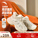 加厚保暖休闲运动鞋 安踏蝶翼 新款 女2025冬季 厚底增高加绒棉鞋