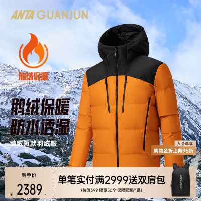 安踏冠军户外徒步系列男羽绒服