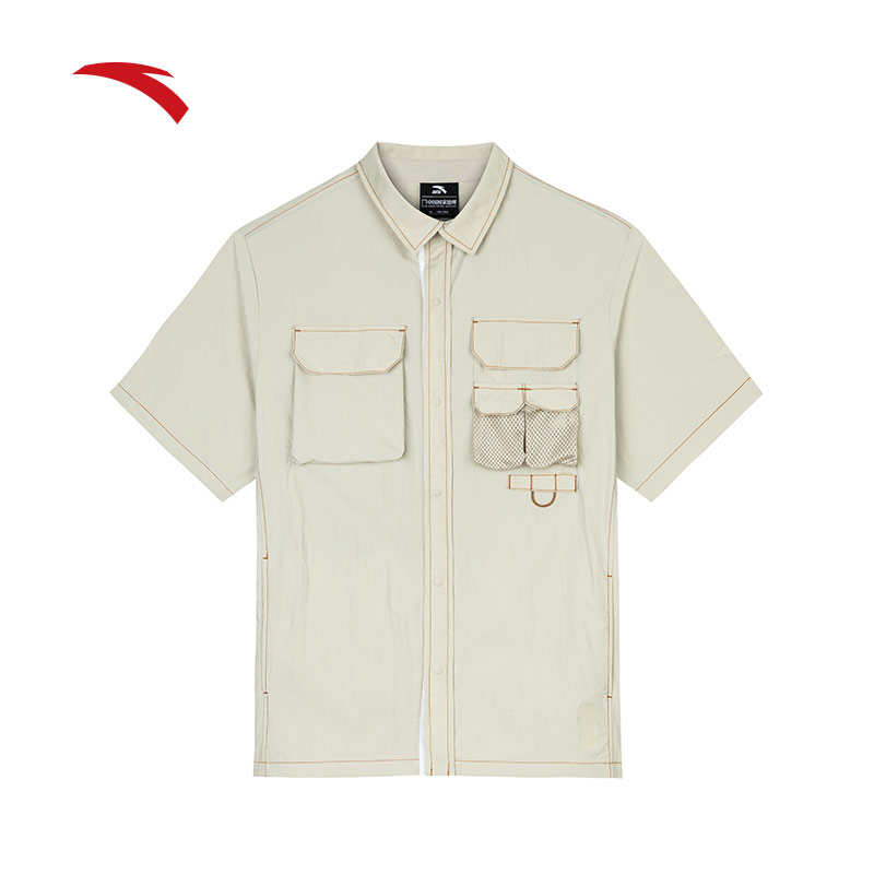 安踏男子防晒户外衬衫运动上衣