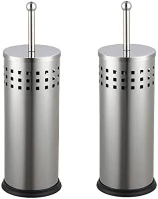 Home Basics Brushed Metal Toilet Plunger & Holder (2 Pack)