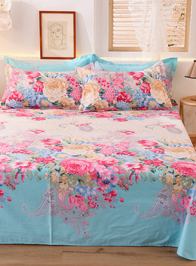 全棉床单单件单人1.5m学生宿舍180cm2.0米100%纯棉男女双人床被单