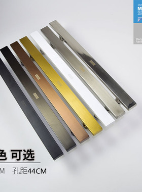 全304浴室玻璃门拉手方管不锈钢淋浴房移门把手孔距440单边实心盖