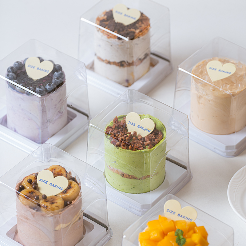 3寸慕斯蛋糕切块烘焙打包盒