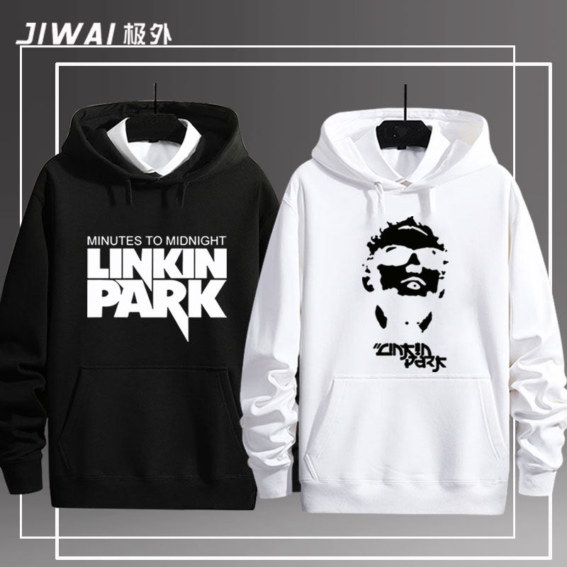 Linkin Park林肯公园音乐摇滚乐队印花连帽卫衣男女加绒外套上衣