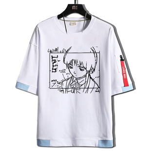 岩仓玲音lain周边T恤夏季男女同款二次元动漫风纯棉短袖衣服cos服