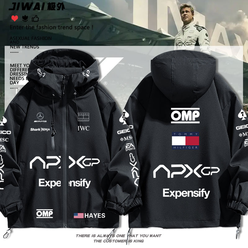F1狂飙飞车APXGP赛车手同款周边冲锋衣春秋冬三合一夹克外套上衣
