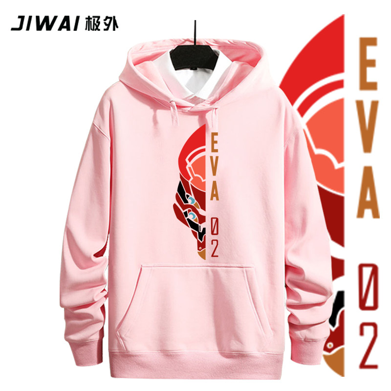 eva新世纪福音战士eva-01初号机二号机02动漫连帽卫衣服男女衣服