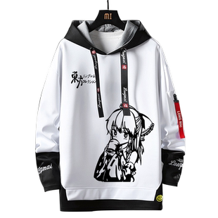 东方project衣服博丽灵梦卡通动漫卫衣学生上衣男女长袖外套帽衫