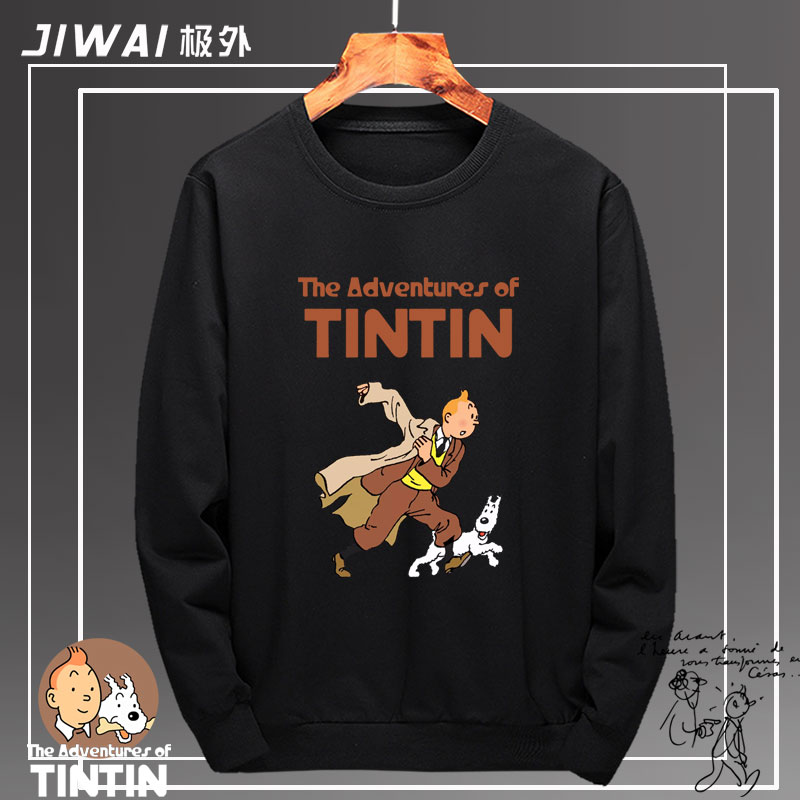 丁丁历险记作者纪念tintin加绒服