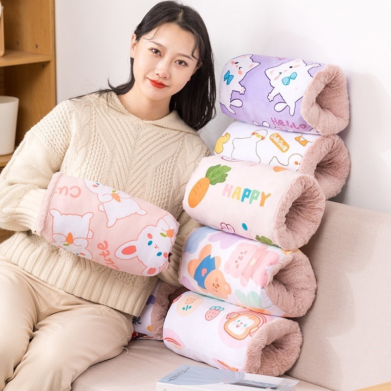 暖袖手筒暖手套袖筒老年捂手枕棉手捂子暖手宝不充电手捂暖手抄