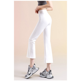 小个子微喇跑步裤 七分瑜伽裤 高腰提臀运动健身裤 外穿女薄款 子 夏季