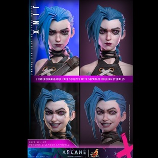 百分之三兵人1/6 hottoys 英雄联盟:双城之战 金克丝 头雕