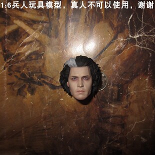 百分之三兵人 AAA 1/6 Hottoys  理发师 陶德 约翰尼德普 头雕