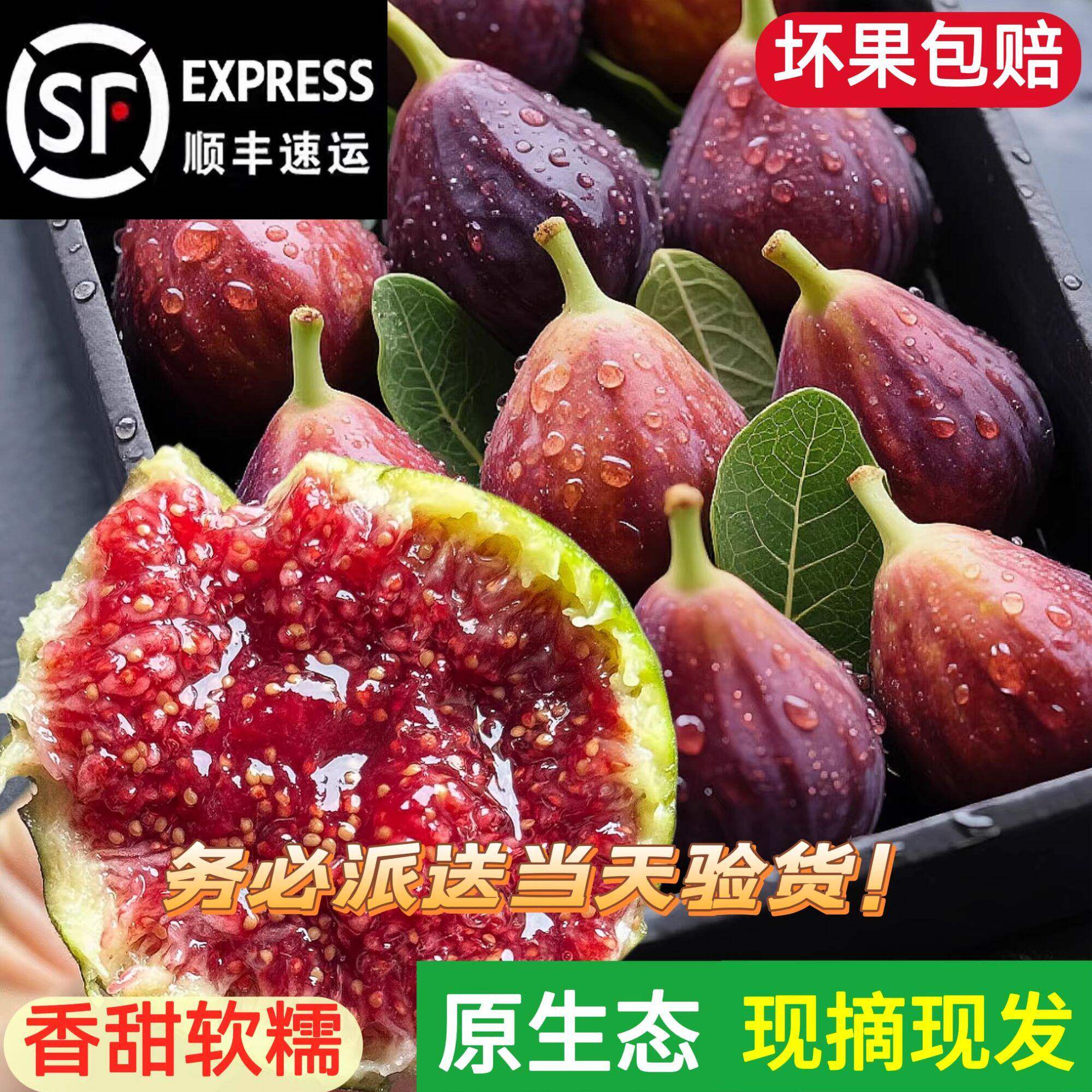 云南新鲜无花果红皮无花果整箱装现摘孕妇水果应季无花果顺丰包邮