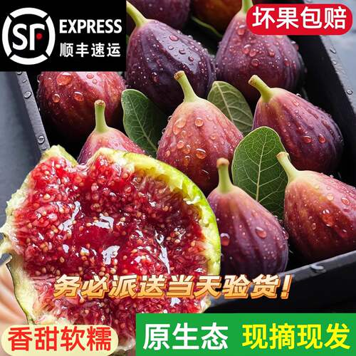 云南新鲜无花果红皮无花果整箱装现摘孕妇水果应季无花果顺丰包邮