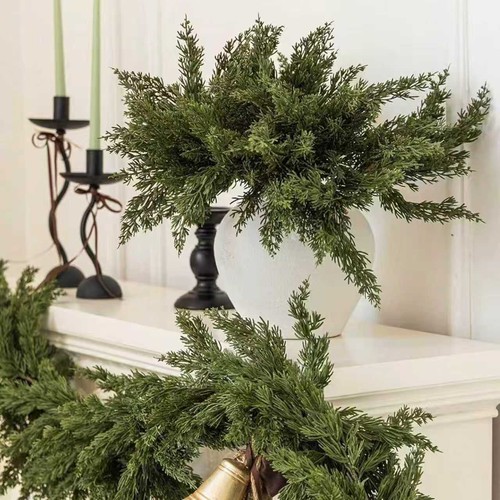 仿真软胶7叉塔松针松柏插枝节日装饰绿植人造景观植物圣诞树布置