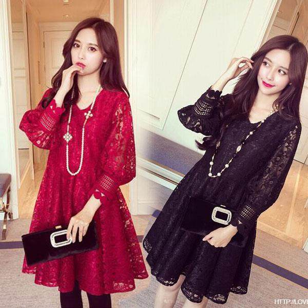 200斤大码女装2019春秋中长款蕾丝打底衫胖妹妹mm加绒礼服连衣裙|msdalam kategori Butik wanita / wanita, wanita saiz besar - dari Buy2taobao.com untuk memberikan perkhidmatan ejen Taobao profesional membeli