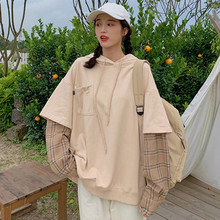 宽松原宿bf慵懒风cec卫衣潮 初秋百搭假两件上衣ins女学生外套韩版