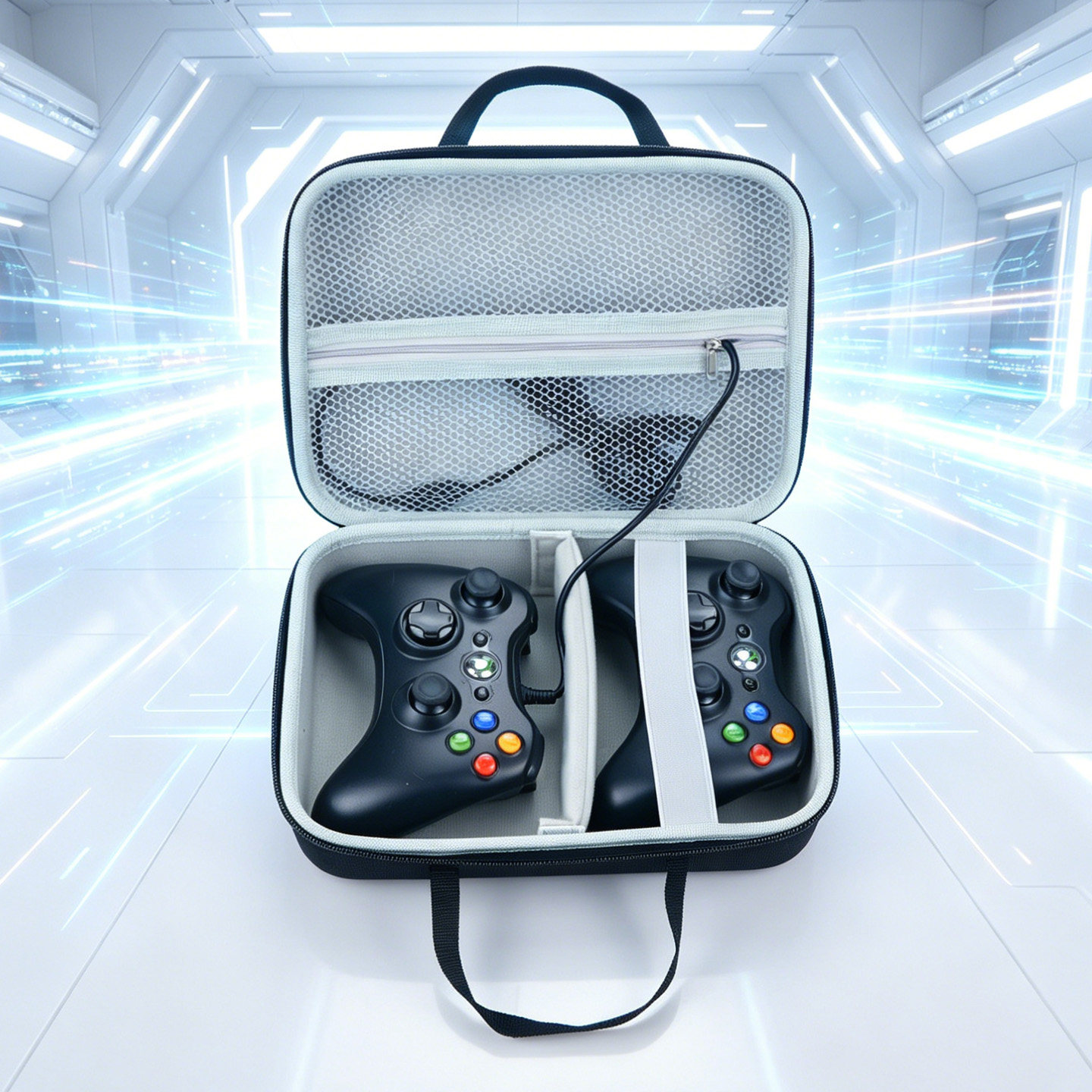 双手柄收纳包适用ps5盖世小鸡xbox北通switch飞智游戏机大容量袋