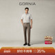 格罗尼雅男士 短袖 衬衫 GORNIA 桑蚕丝混纺舒适商务中年半袖 衬衣男