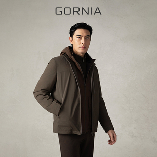 GORNIA/格罗尼雅男士棉服纤维混纺时尚商务休闲中年百搭外套