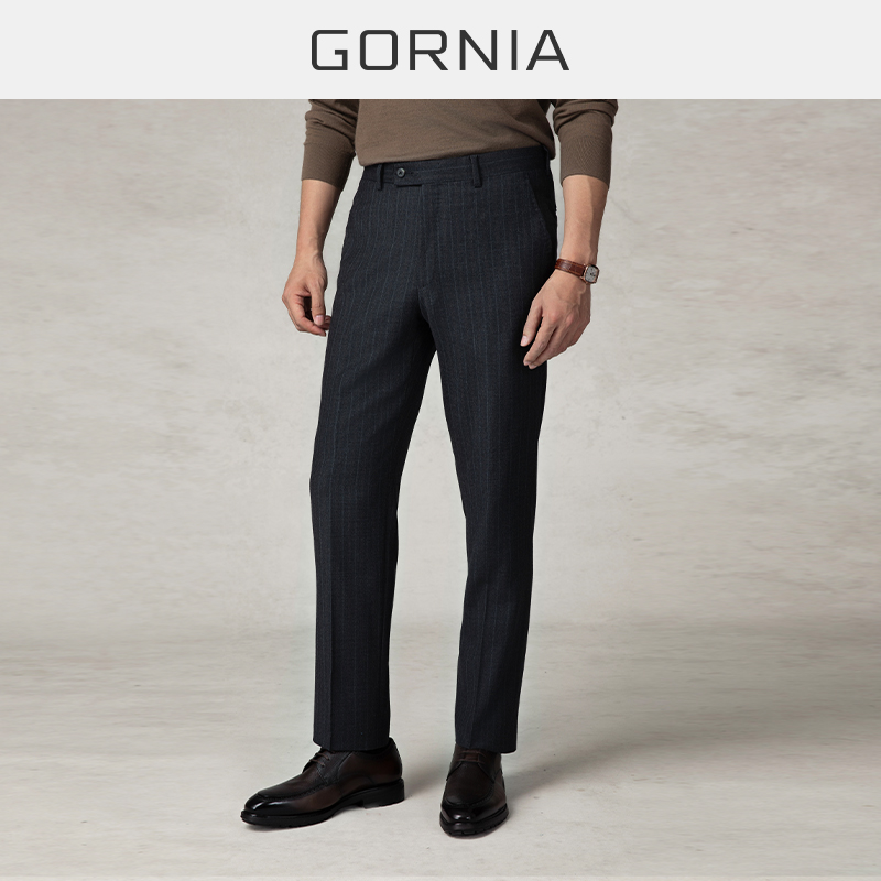 格罗尼雅进口纯羊毛商务男士西裤