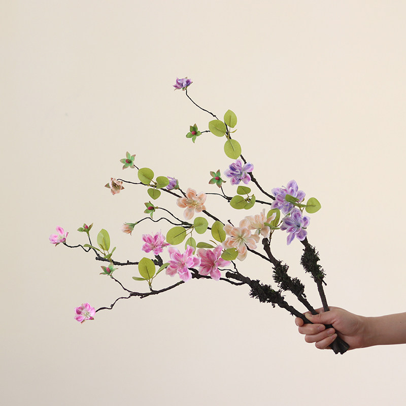 仿真花假花发泡枯枝金丝茉莉花小樱花假花绢花可造型柔软易造型枝