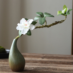 创意水养植物花瓶摆件客厅插花简约复古陶瓷干花装饰禅意花器欧式