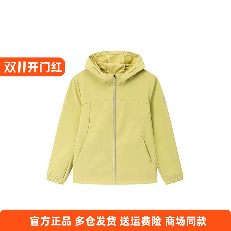 361正品女士连帽单风衣跑步新品2026春秋防风女休闲运动外套长袖