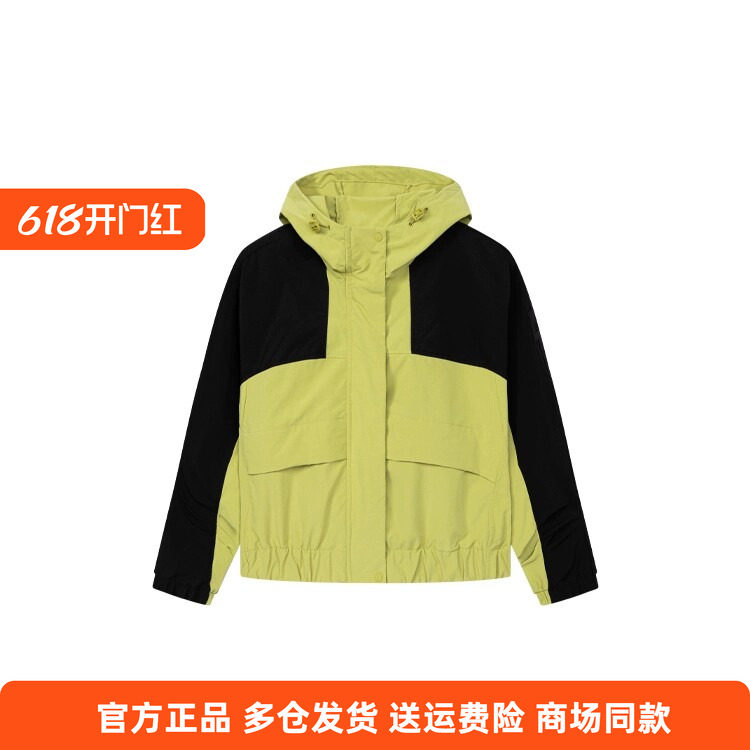 361正品女士防风外套连帽2025秋春新品运动户外运动服休闲单风衣