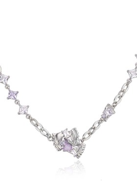 LUYUO原创甜蜜梦幻项链甜酷糖果Y2K小众百搭颈链甜美可爱锁骨链女