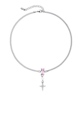 LUYUO星光十字架项链女甜酷辣妹风锁骨链小众设计感高级感颈链