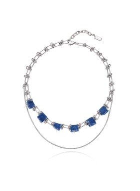 LUYUO复古嘻哈牛仔项链夏季美式甜酷辣妹小众设计个性锁骨链女