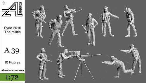 1/72树脂素体叙利亚2016民兵。型号：A39
