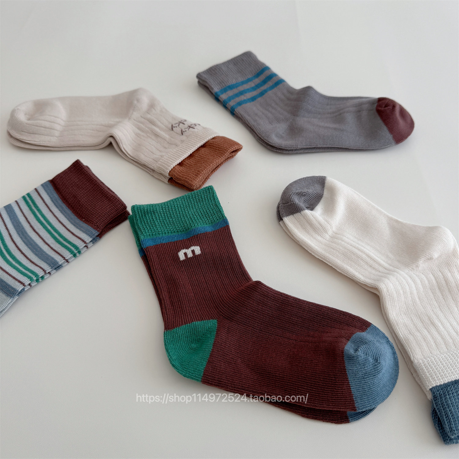 五双装男童袜子秋季新品儿童无骨缝棉袜宝宝精梳棉松口透气中筒袜,童装/婴儿装/亲子装,儿童袜子(0-16岁),淘宝优惠券,粉丝福利购,淘宝优惠卷