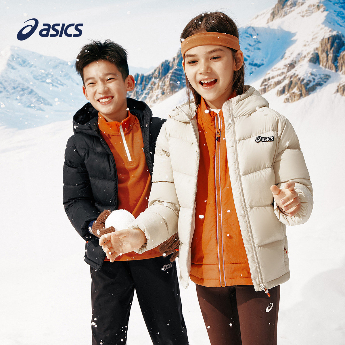 ASICS/亚瑟士童装26年冬季新款男女童三防连帽蓬松泡芙羽绒服图片