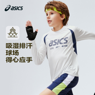 吸湿排汗 圆领网眼透气球衣风T恤插肩袖 ASICS 亚瑟士儿童26年新款