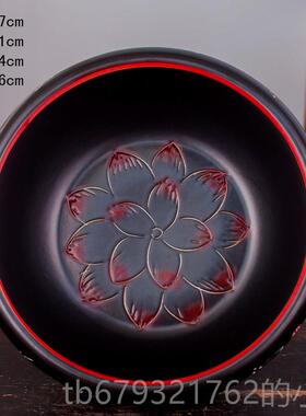 高档490景德瓷镇陶鱼缸 词鱼客厅装饰品摆件 缸金鱼缸锦鲤诗缸荷