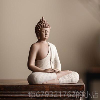 高档中国禅宗陶新如来佛像饰品瓷创意释迦牟家居装饰工尼艺